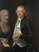Carlo Labruzzi Portrait of Domenico de Angelis with the bust of Bias of Priene oil painting reproduction